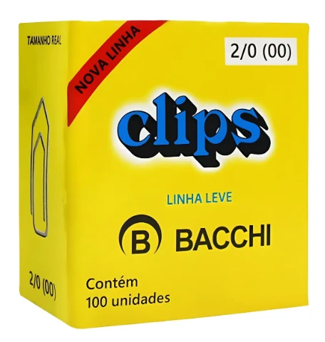 Caixa Clips 100un Bacchi
