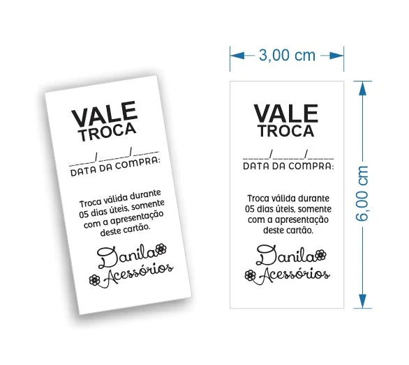 VALE TROCA 6X3cm
